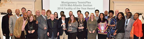 awards ceremony photo for USTA MAS Award for Facility of the Year to Montgomery TennisPlex