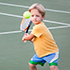 tot playing tennis